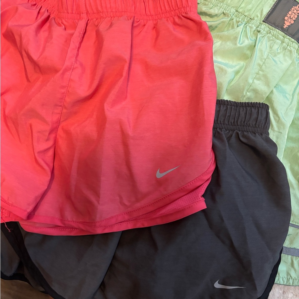 Nike Pink and Black Athletic Running Shorts Duo